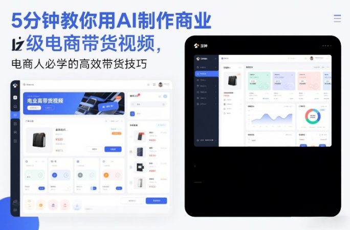 5分钟教你用AI制作商业级电商带货视频,电商人必学的高效带货技巧-韬哥副业项目资源网