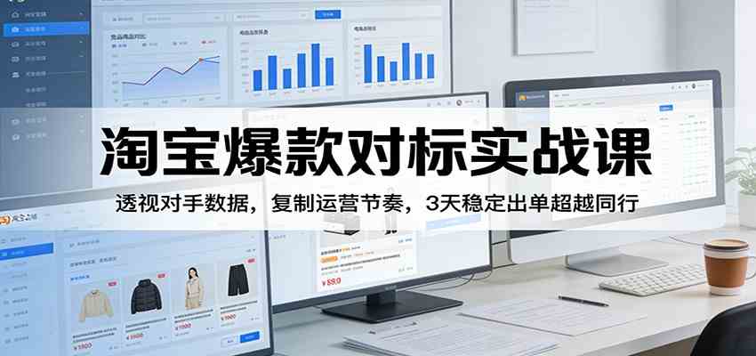 淘宝爆款对标实战课：透视对手数据，复制运营节奏，3天稳定出单超越同行-韬哥副业项目资源网