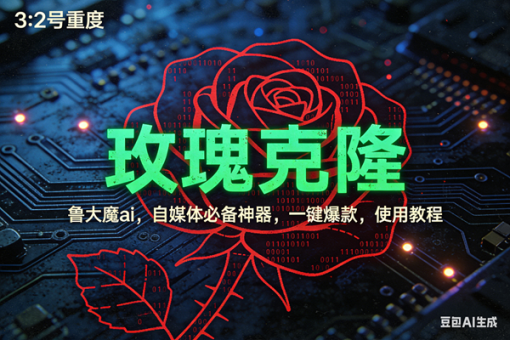 (17206期)玫瑰克隆神器,ai鲁大魔,自媒体必备工具,一键爆款神器,详细教程。-韬哥副业项目资源网