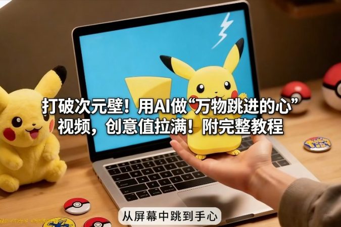 打破次元壁！用AI做【万物跳进手心】视频，创意值拉满！附完整教程-韬哥副业项目资源网