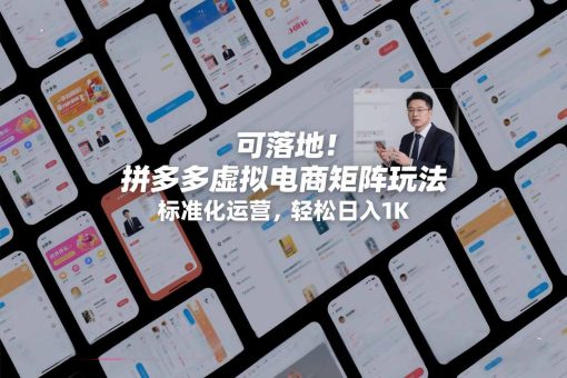 可落地!拼多多虚拟电商矩阵玩法,标准化运营,轻松日入1K+【揭秘】-韬哥副业项目资源网