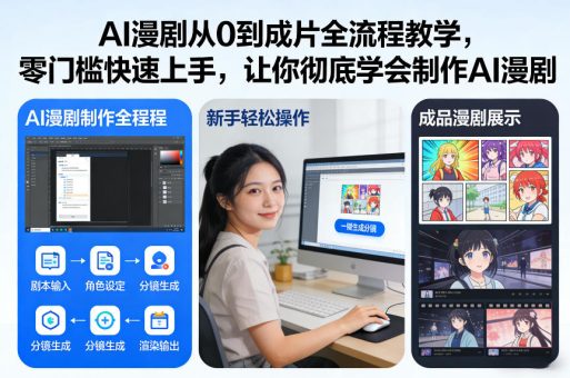 AI漫剧从0到成片全流程教学,零门槛快速上手,让你彻底学会制作AI漫剧【保姆级教程】-韬哥副业项目资源网
