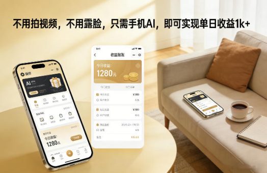 不用拍视频,不用露脸,只需手机AI,即可实现单日收益1k+【揭秘】-韬哥副业项目资源网