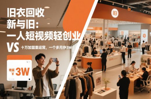 旧衣回收“新”与“旧”:一人短视频轻创业,VS十万加盟重运营,一个多月挣3W【揭秘】-韬哥副业项目资源网