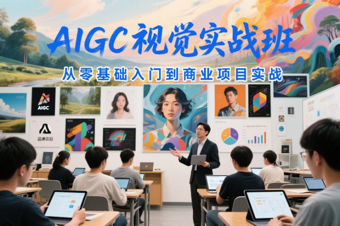AIGC视觉实战班,从零基础入门到商业项目实战-韬哥副业项目资源网