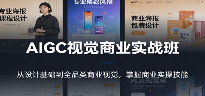 AIGC视觉商业实战班:从设计基础到全品类商业视觉,掌握商业实操技能-韬哥副业项目资源网