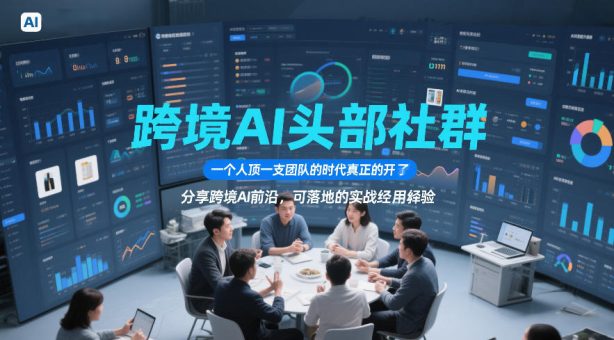 跨境AI头部社群，一个人顶一支团队的时代真正的开始了，分享跨境AI前沿，可落地的实战经验-韬哥副业项目资源网