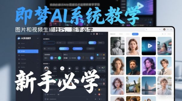 即梦AI系统教学，图片和视频生成技巧，新手必学-韬哥副业项目资源网