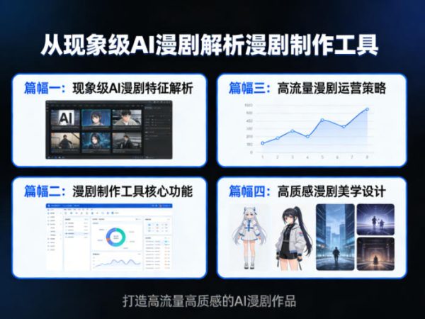 从现象级AI漫剧解析漫剧制作工具，四大篇幅带你了解漫剧，打造高流量高质感的AI漫剧作品-韬哥副业项目资源网