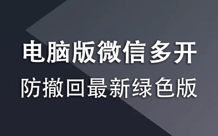 微信正式版v3.9.10.19多开防撤回绿色版-韬哥副业项目资源网