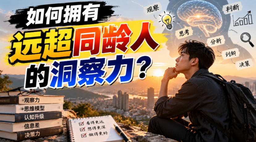 付费文章：如何拥有远超同龄人的洞察力？-韬哥副业项目资源网