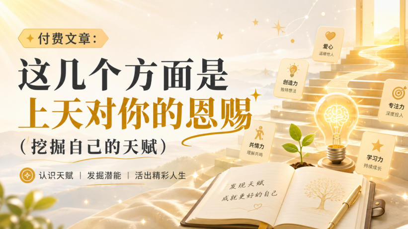 付费文章：这几个方面是上天对你的恩赐(挖掘自己的天赋)-韬哥副业项目资源网
