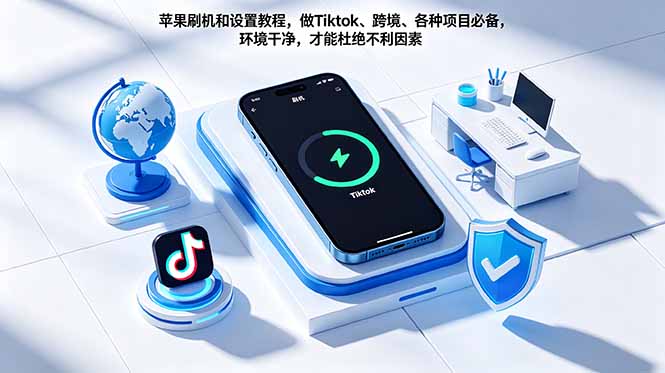 苹果刷机和设置教程，做Tiktok、跨境、各种项目必备，环境干净，才能杜绝不利因素-韬哥副业项目资源网