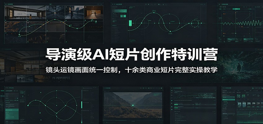 导演级AI短片创作特训营：镜头运镜画面统一控制，十余类商业短片完整实操教学(更新)-韬哥副业项目资源网