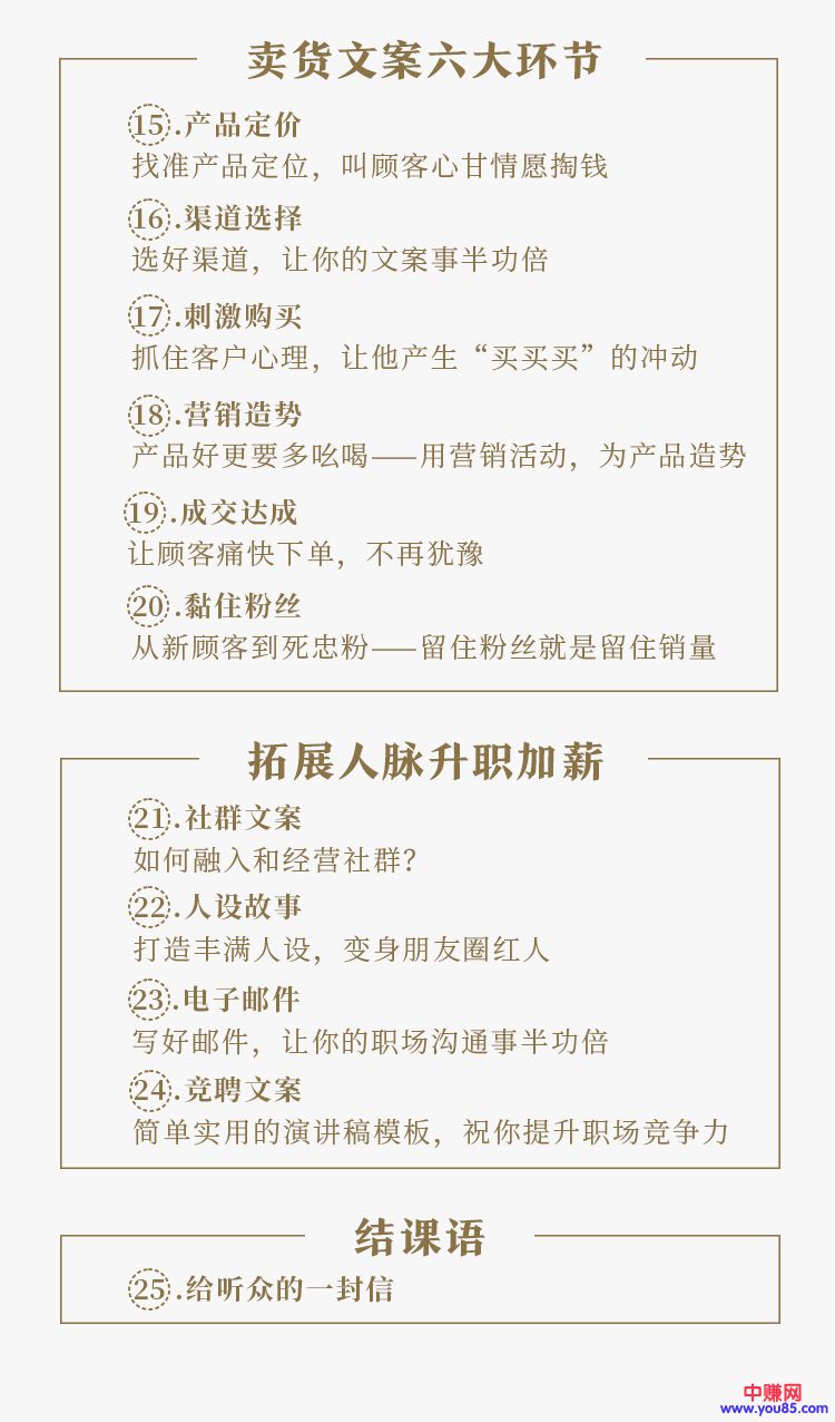 （921期）某网付费课程：一学就会的赚钱文案课，轻松写出爆款 销量翻倍-韬哥副业项目资源网