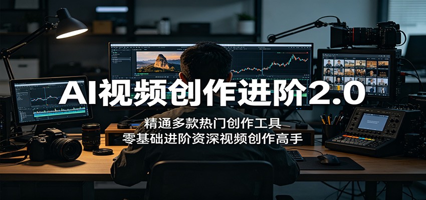 AI视频创作进阶2.0:精通多款热门创作工具,零基础进阶资深视频创作高手-韬哥副业项目资源网