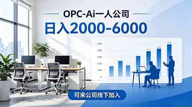 2026创业新风口—OPC一人公司模式震撼首发！日收益2000-6000+，项目绿色长久，安全稳健，合…-韬哥副业项目资源网