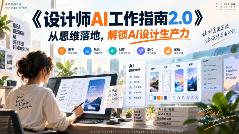 《设计师AI工作指南2.0》从思维落地-无水印,解锁AI设计生产力-韬哥副业项目资源网