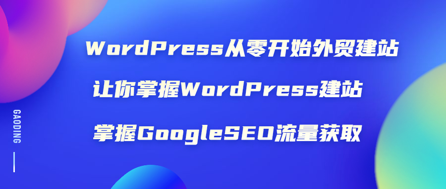 （1806期）WordPress从零开始外贸建站：让你掌握WordPress建站 掌握GoogleSEO流量获取-韬哥副业项目资源网