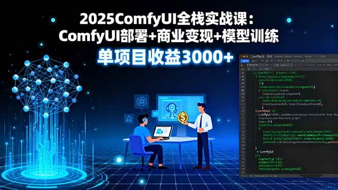 （16013期）2025ComfyUI全栈实战课：ComfyUI部署+商业变现+模型训练，单项目收益3000+-韬哥副业项目资源网