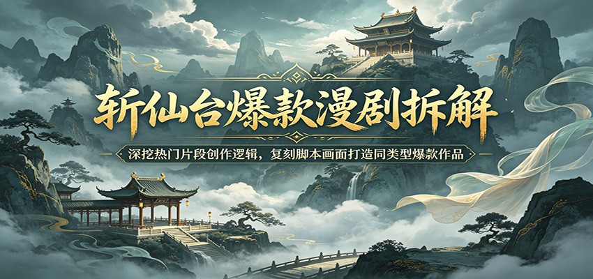 斩仙台爆款漫剧拆解：深挖热门片段创作逻辑，复刻脚本画面打造同类型爆款作品-韬哥副业项目资源网