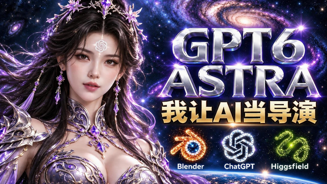 让GPT-6 Astra当导演！Higgsfield和Blender实战打造30秒玄幻精准运镜短片！-韬哥副业项目资源网