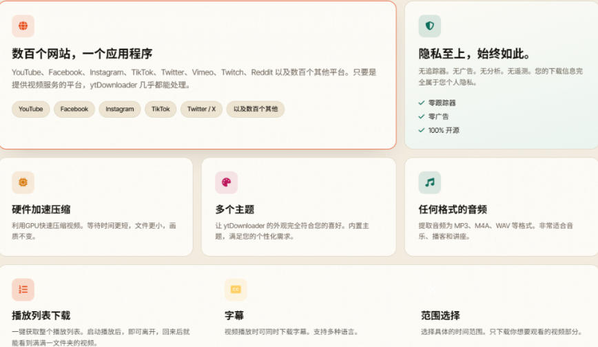 YouTube、B站超100+平台视频免费下载,超级好用,多平台免费开源热门视频下载器ytDownloader-韬哥副业项目资源网