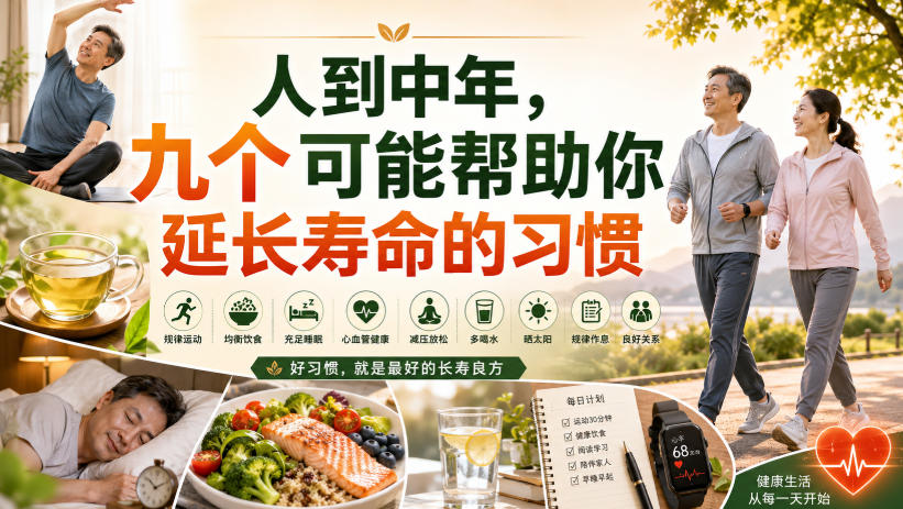 付费文章：人到中年，九个可能帮助你延长寿命的习惯-韬哥副业项目资源网