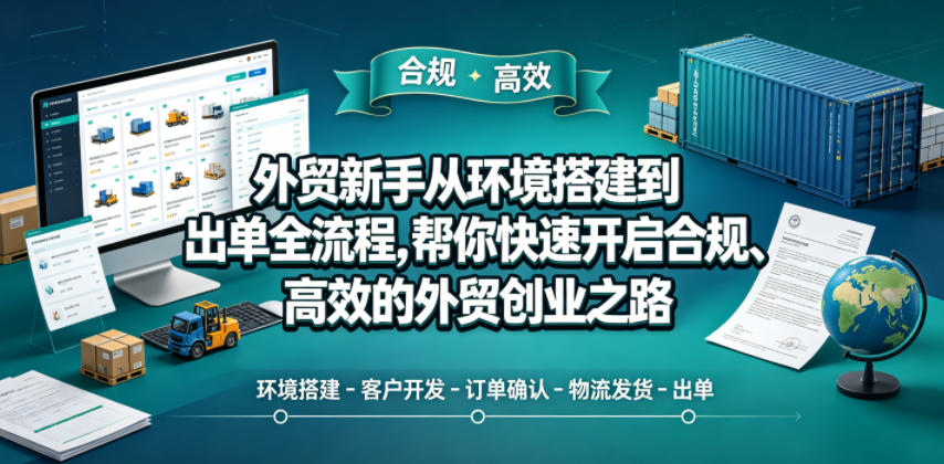 外贸新手从环境搭建到出单全流程，帮你快速开启合规、高效的外贸创业之路-韬哥副业项目资源网