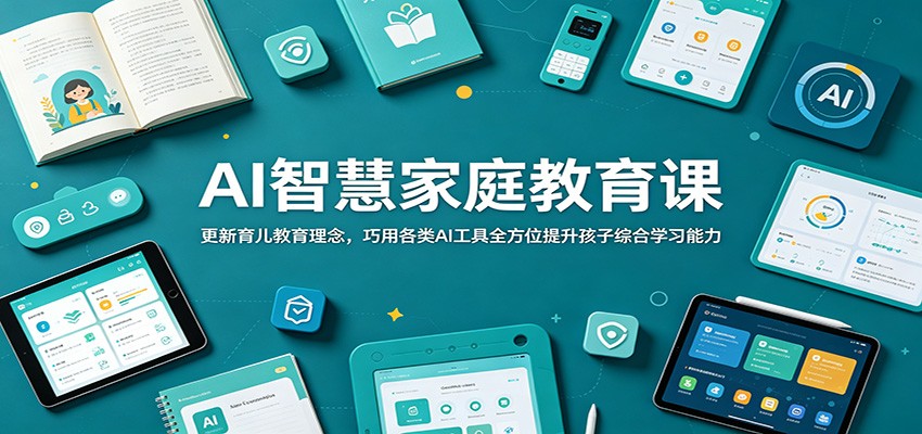AI智慧家庭教育课：更新育儿教育理念，巧用各类AI工具全方位提升孩子综合学习能力-韬哥副业项目资源网