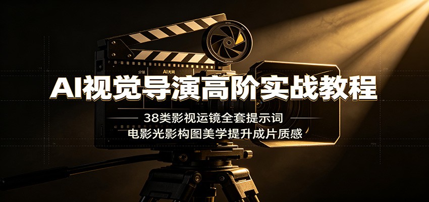 AI视觉导演高阶实战教程：38类影视运镜全套提示词，电影光影构图美学提升成片质感-韬哥副业项目资源网