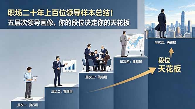 付费文章:职场二十年上百位领导样本总结!五层次领导画像,你的段位决定你的天花板-韬哥副业项目资源网