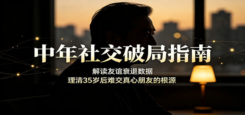 中年社交破局指南:解读友谊衰退数据,理清35岁后难交真心朋友的根源-韬哥副业项目资源网