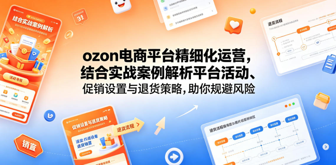 ozon电商平台精细化运营，结合实战案例解析平台活动、促销设置与退货策略，助你规避风险、提升销量-韬哥副业项目资源网