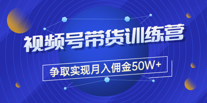 （3235期）收费4980的《视频号带货训练营》争取实现月入佣金50W+（课程+资料+工具）-韬哥副业项目资源网