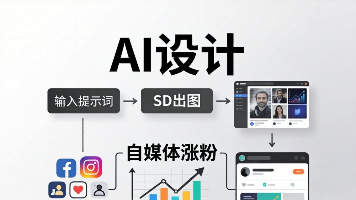 人人都是AI设计师：SD出图+自媒体涨粉一站教学，告别图文素材焦虑，AI设计让你轻松避开内卷-韬哥副业项目资源网