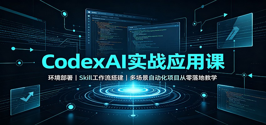 CodexAI实战应用课：环境部署Skill工作流搭建，多场景自动化项目从零落地教学-韬哥副业项目资源网