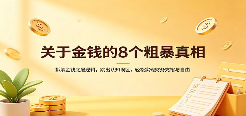 关于金钱的8个粗暴真相:拆解金钱底层逻辑,跳出认知误区,轻松实现财务充裕与自由-韬哥副业项目资源网