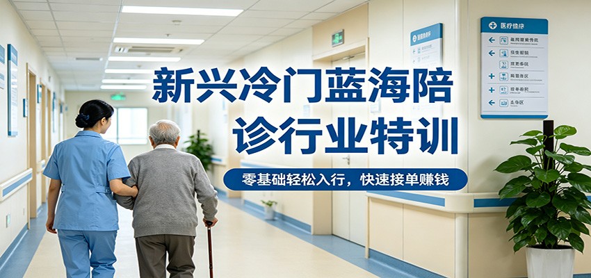 新兴冷门蓝海陪诊行业特训，零基础轻松入行，快速接单赚钱-韬哥副业项目资源网