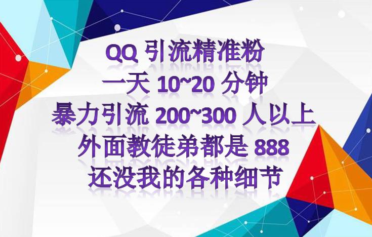 (4122期)外面收费888元的QQ群另类引流方案:日200~300精准粉方法