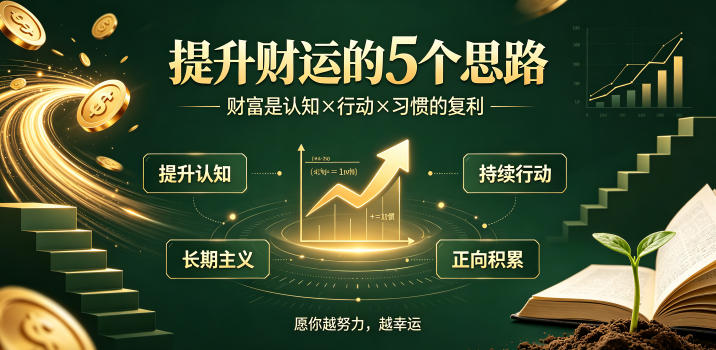 付费文章：提升财运的5个思路——财富是认知x行动x习惯的复利，愿你越努力，越幸运-韬哥副业项目资源网