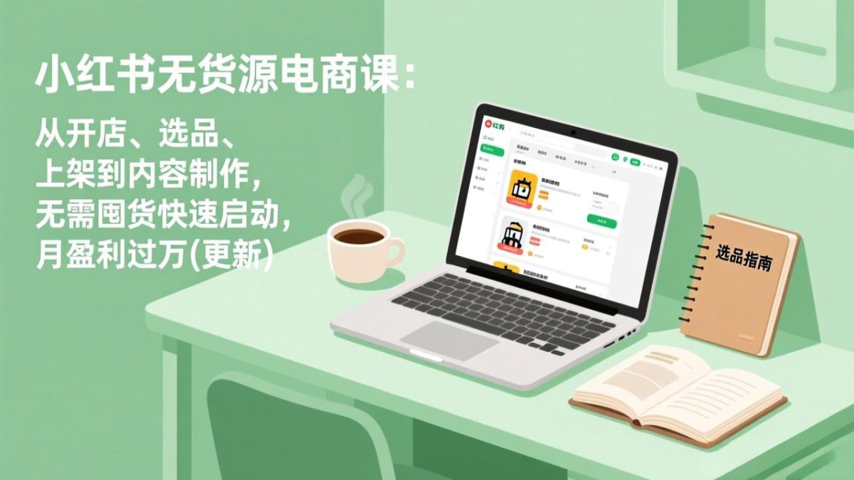 小红书无货源电商课(4月20更新-韬哥副业项目资源网