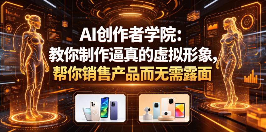 AI创作者学院：教你制作逼真的虚拟形象，帮你销售产品而无需露面【原创双语字幕】-韬哥副业项目资源网