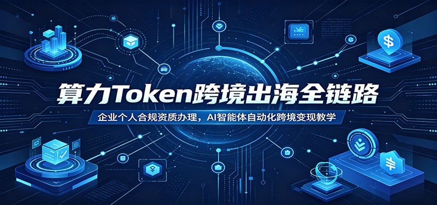 算力Token跨境出海全链路:企业个人合规资质办理,AI智能体自动化跨境变现教学-韬哥副业项目资源网