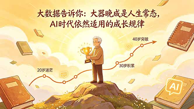 付费文章：大数据告诉你：大器晚成是人生常态，AI 时代依然适用的成长规律-韬哥副业项目资源网