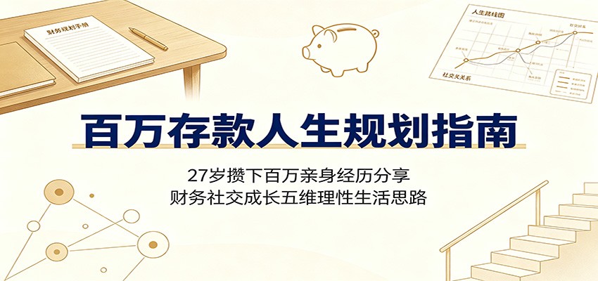 百万存款人生规划指南:27岁攒下百万亲身经历分享,财务社交成长五维理性生活思路-韬哥副业项目资源网