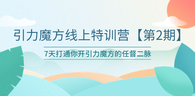 （6004期）引力魔方线上特训营【第二期】五月新课，7天打通你开引力魔方的任督二脉-韬哥副业项目资源网