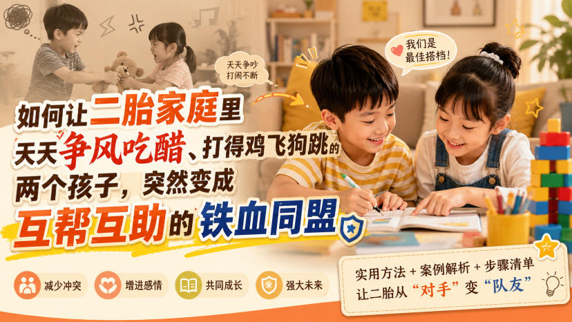 付费文章:如何让二胎家庭里天天争风吃醋、打得鸡飞狗跳的两个孩子,突然变成互帮互助的铁血同盟?-韬哥副业项目资源网