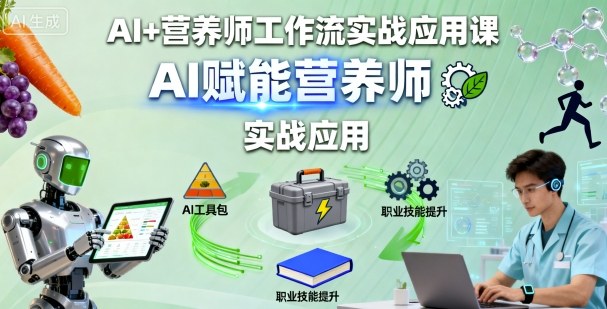 AI+营养师工作流实战应用课，AI赋能营养师-韬哥副业项目资源网
