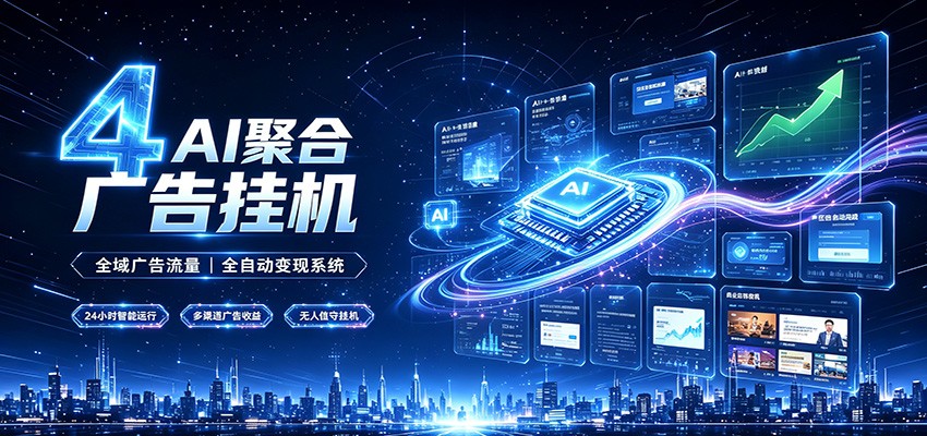 全域广告流量聚合，AI无人挂机稳赚佣金，打造长期稳定被动收入副业-韬哥副业项目资源网